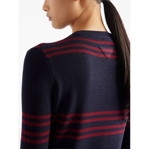 Prada Pull Rayé Côtelé - Bleu