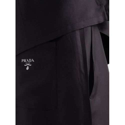 Prada Short De Sport En Soie - Noir