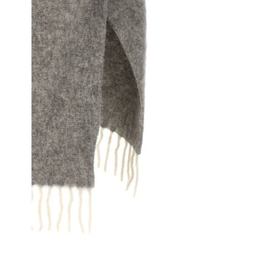 Peserico Cape Frangée À Sequins - Gris