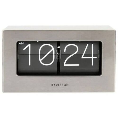 Horloge de table - Karlsson - KA5620ST - Numérique - Acier brossé - Cadran noir