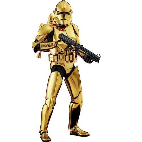 Figurine Hot Toys Mms735 - Star Wars - Clone Trooper Gold Chrome Version