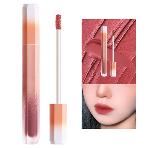 Rouge À Lèvres Soyeux, Glaçure Velours, Facile À Colorer Et Ne Sèche Pas, Liquide, Brillant À Lèvres Pour Dames, Teinté Bio 