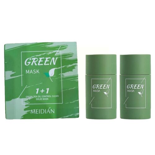 Masque De Thé Vert, 1 Boîte (2 Pièces), Nettoyage En Profondeur, Purification, Argile Rotative, Rétrécissement De La Peau, Blanchissant, Soin, Contrôle De L'huile, P3j9 