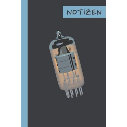 Notizbuch - Vakuumröhre: Grafik Einer Vakuumröhre, Liniertes Papier
