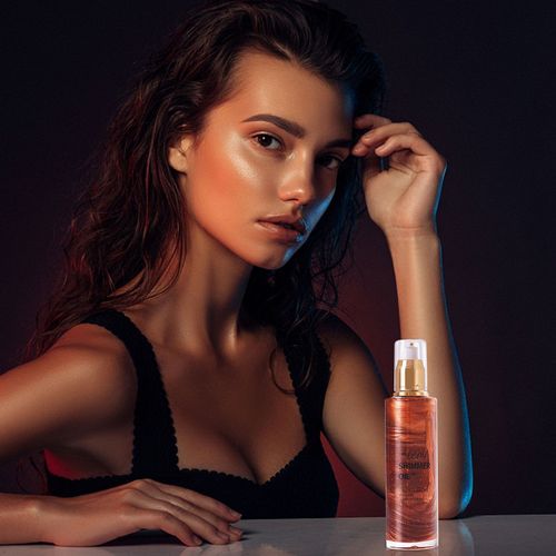 Huile Corporelle Scintillante Pour Le Visage, Liquide Pour Contouring, Huile À Brillance Délicate, Perle Anti-Cernes Pour Deux Faces, 80ml 