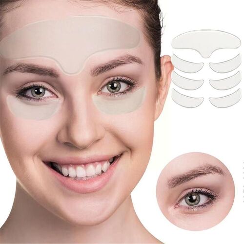 Anti-Rides Col De Silicium Réutilisable Transparente Gel Peau Microgroove Patch Soins Visage Anti Cou Autocollant De Soins Si R1d2 