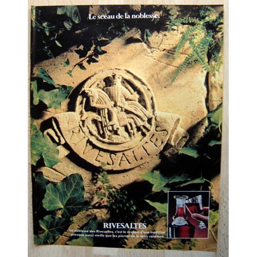 Publicité Papier - Apéritif Rivesaltes De 1981