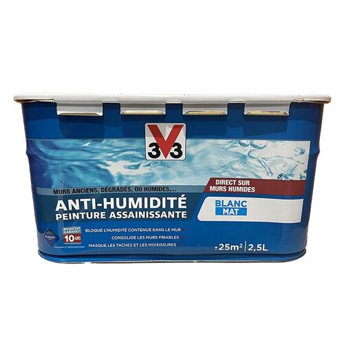 Peinture assainissante V33 Anti-humidité Blanc mat