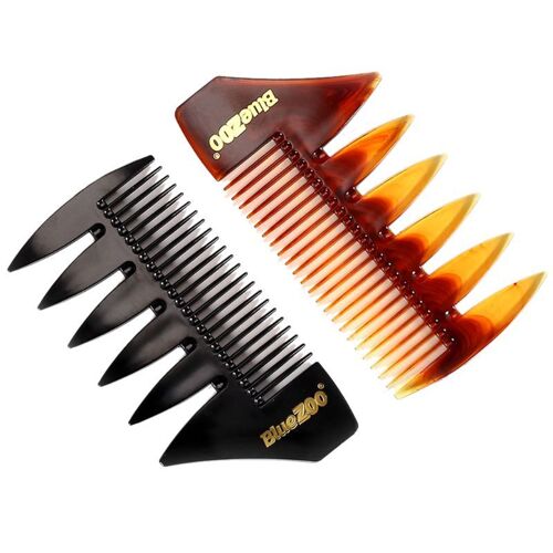 Peigne Double Face Court 2 En 1 Pour Hommes, Démêlant, Cheveux Bouclés, Style Rétro, Huile Pour Barbe, Coiffure 9109-May14a11907