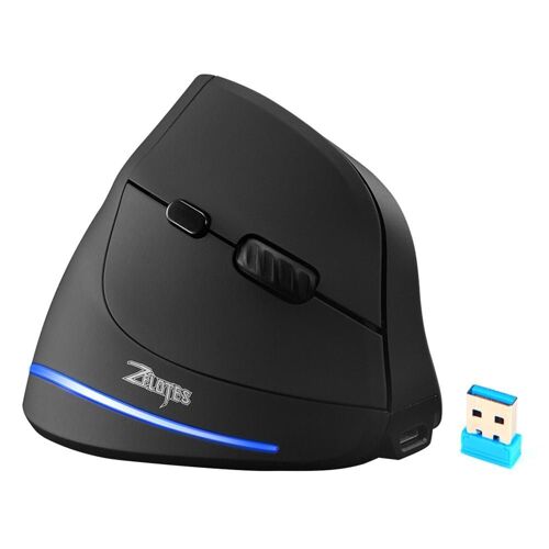 souris verticale ergonomique sans fil F-35 DPI, Rechargeable, 6 boutons, réglable, pour ordinateur et portable, 2400