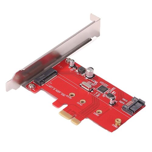 Carte Adaptateur De Bureau Pci Express, Pci-E X1 M.2 Ngff Ssd Riser M.2 Key B/M 2230/2242/2260/2280 Sata 3.0, Kit D'Extension