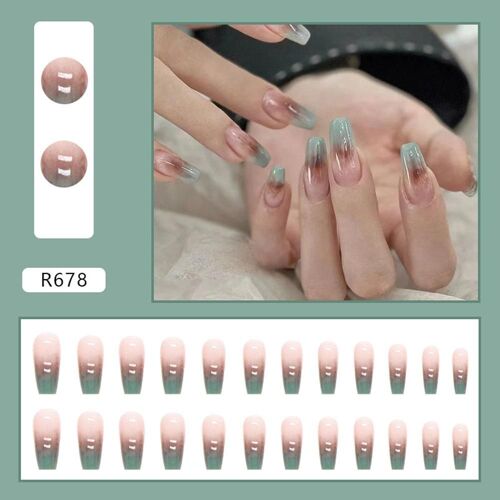 Feutres À Ongles Artificiels, 24 Pièces, Sur-Ongle, Acrylique, Transparent, Hygiénique, Ips, 7, 8