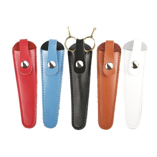 Pochette En Cuir Pour Ciseaux À Cheveux, 1 Pièce, Sac En Cuir De Vache, Utilisation Durable, Outils De Salon, Accessoires Pour Cheveux 