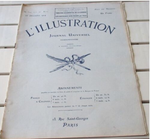 L'illustration N°3747 Du 26/12/1914-Les Grandes Heures De La Serbie-Aquarelle De George Scott : Prisonniers De Guerre - Agonie De La Ville D'albert-Prise De Vermelles-Visites Quartiers Généraux- Etc..