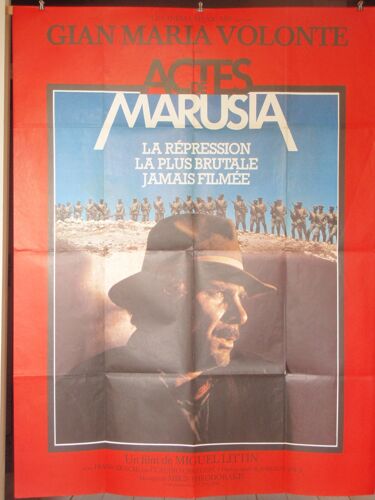 Actes De Marusia - 1976 - Affiche Originale Pliée 120 X 160 - Gian Maria Volonté - Chili - Mouvement Ouvrier