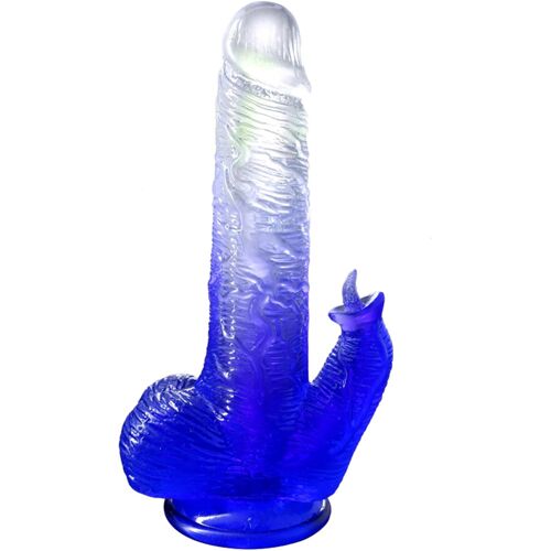 Kal-Gode Réaliste Avec Ventouses Fortes Jouets Sexuels Pour La Masturbation Vaginale Massage Du Point G Et Du Clitoris Jouets Sexuels Anaux Adultes Pour Les Femmes (A,Blue)