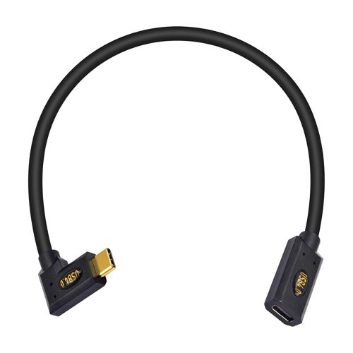 KAL-Câble d'extension USB 4 de 30 cm, câble d'extension USB C 40 Gbit/s, câble USB de type C mâle vers femelle de 240 W, prend en charge la vidéo 8K @ 60 Hz, compatible avec Thunderbolt 3,
