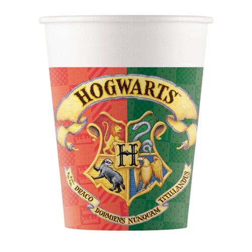 8 Gobelets En Carton Harry Potter 200 Ml