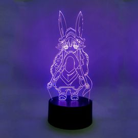Lampe Led En 3d Au Néon, Faite En Abyss, Veilleuse Pour Chambre À Coucher, Kawaii, Décoration De Chambre À Coucher, Cadeau D'anniversaire Cool