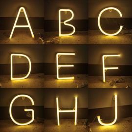Néon Décoratif À Led Avec Lettres Romantiques, Pour Logo Publicitaire, Fête, Mariage, Chambre À Coucher, Décoration De La Maison, Lumières De Nuit 1-9, A-Z