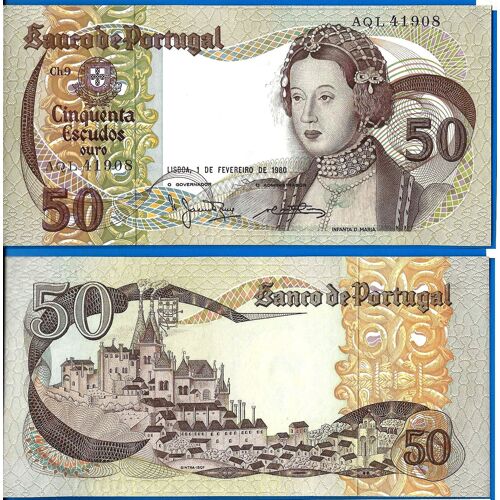Portugal 50 Escudos 1980 Infanta D Maria Escudo Billet Europe