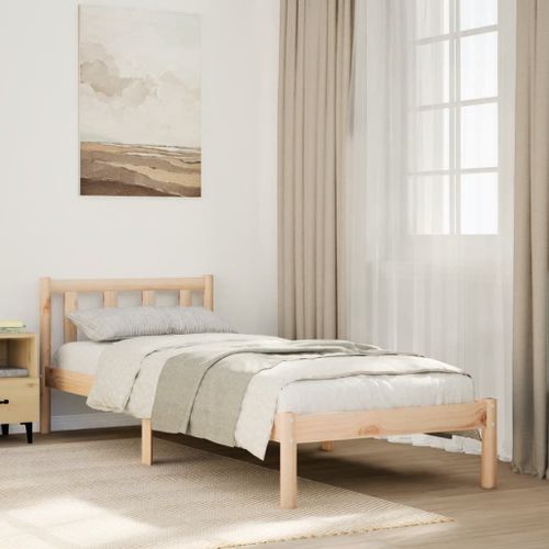 Vidaxl Cadre De Lit Extra Long Sans Matelas 100x220 Cm Bois Massif Pin
