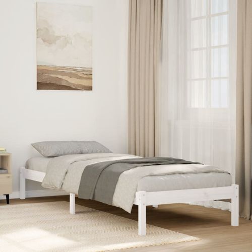 Vidaxl Cadre De Lit Extra Long Sans Matelas 100x220 Cm Bois Massif Pin