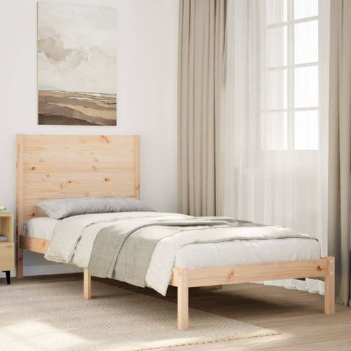 Vidaxl Cadre De Lit Extra Long Sans Matelas 100x220 Cm Bois Massif