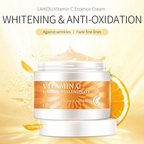 Crème Pour Le Visage À La Vitamine C, Hydratante, Facile À Absorber, Anti-Âge, Réduit Les Ridules, Soin De Longue Durée, 25g, Tslm2