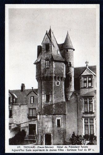 Carte Postale Ancienne, France, Deux Sèvres ( 79 ), Thouars, Hôtel Du Président Tyndo
