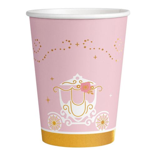 Lot 8 Gobelets en Papier Princesse d'un jour 250ml - Amscan