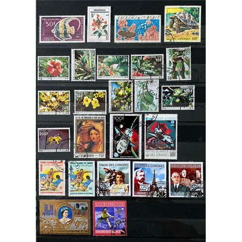 Lot De 25 Timbres Comores 1975 - 2010