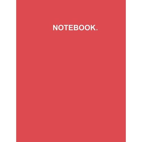 Notebook: Brown & Red Journal Notebook