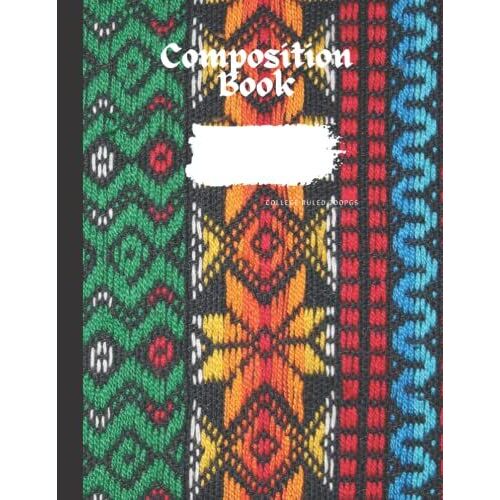 Cambaya Fabric Composition Book (Softback, 8.5" X 11"): College Ruled, 200pgs (Composition Books, College Ruled (8.5" X 11) 200pgs)