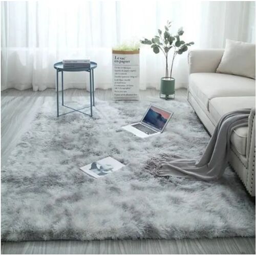 Tapis Pour Chambre À Coucher Salon Salle De Enfant Tapis Confortable Maison Tapis De Sol(Gris Blanc,160*120cm)