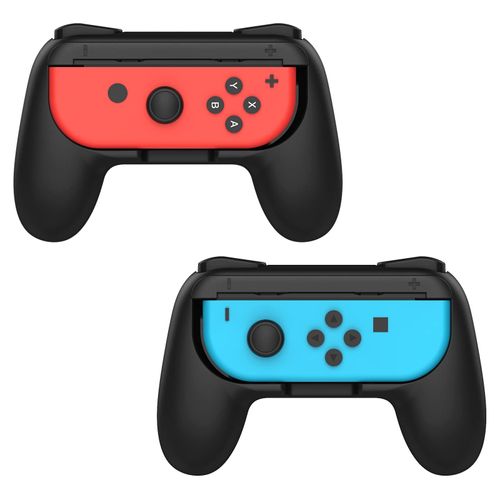 2 Pack Manette De Jeu Grips Compatible Avec Nintendo Switch, Kit De Manette Contrôle En Abs Poignée Joy-Con Manette Contrôleur Avec Paume Incurvée Réduisant Fatigue Pour Switch Joy-Con - Noir