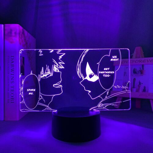 Lampe Led En 3d My Hero Academia, Anime, Bakugo Shoto Todoroki, Pour Décoration De Chambre, Éclairage De Maison, Cadeau D'anniversaire, Lampe Manga Mha