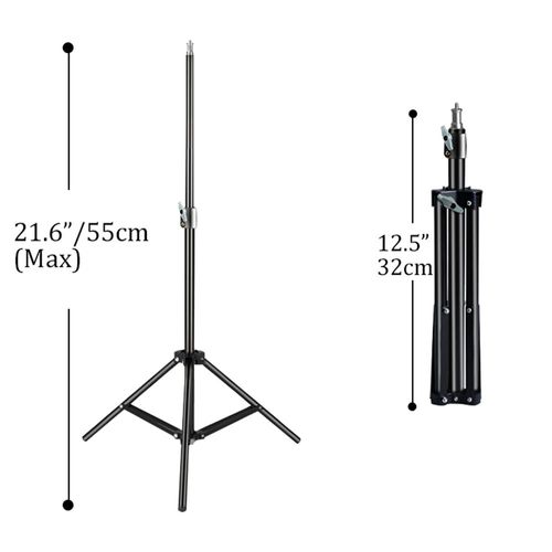 Trépied de photographie 1/4,support de lumière à tête de vis pour téléphone,bâton de Selfie,projecteur,flashs,éclairage photographique,boîte à lumière douce - Type New 55cm