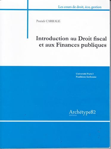 Introduction Au Droit Fiscal Et Aux Finances Publiques