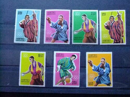 50 Bhutan Bhoutan 1964 / Jeux Olympiques De Tokio / Yvert 31 / 37 Mnh