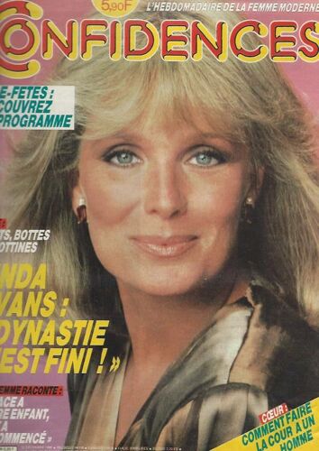 Confidences 1984 1985 Linda Evans/Zizi Jeanmaire/Fabrice/Evenou/Cosso/Valandray/Alamo/Fossey/