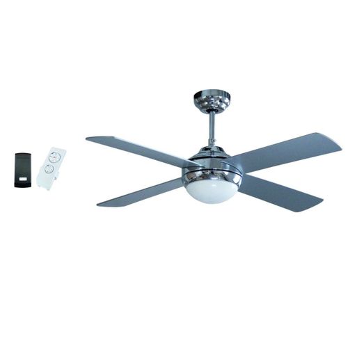 Ventilateur Plafonnier Eclairage 4 pales 60 W 3 vitesses Ø 121 cm Telecommande NIKLAS