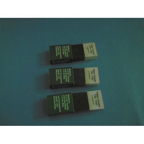 Lot De 3 Gommes Crayons Et Encre Faber Castell Tgk 7092