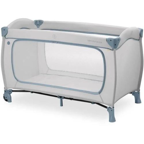 Lit De Voyage - Hauck - Sleep N Play Go Plus - 60 X 120 Cm - Dès La Naissance - Pliable - Roulettes - Dusty Bleu