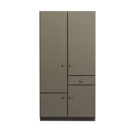 Armoire 4 Portes 1 Tiroir En Bois H210cm - Vert