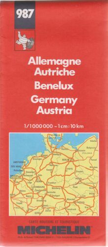 Carte Michelin N°987 1988 14e Édi.Allemagne Autriche Benelux :1/1000 000