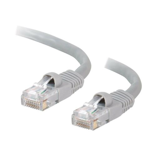 C2G Cat5e Booted Unshielded (UTP) Network Patch Cable - Cordon de raccordement - RJ-45 (M) pour RJ-45 (M) - 2 m - UTP - CAT 5e - moulé, sans crochet, bloqué - gris