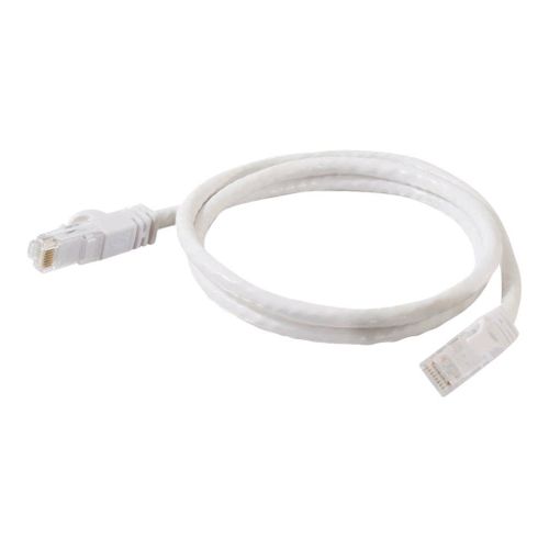C2G Cat6 Booted Unshielded (UTP) Network Patch Cable - Cordon de raccordement - RJ-45 (M) pour RJ-45 (M) - 1 m - UTP - CAT 6 - moulé, sans crochet, bloqué - blanc