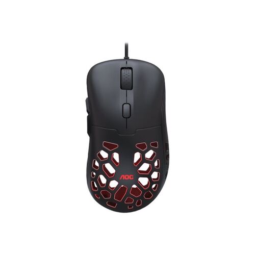 AOC Gaming GM510B - Souris - ergonomique - pour droitiers - optique - 6 boutons - filaire - USB 2.0