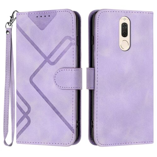 Coque Pour Huawei Mate 10 Lite,Etui En Cuir Pu Portefeuille Magnétique Coque Pour Huawei Mate 10 Lite,Antichoc Housse De Protection Avec Fente Carte Und Flip Béquille,Violet